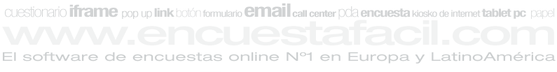 Encuestafacil cuestionario iFrame link popup formulario eMail CallCenter encuesta